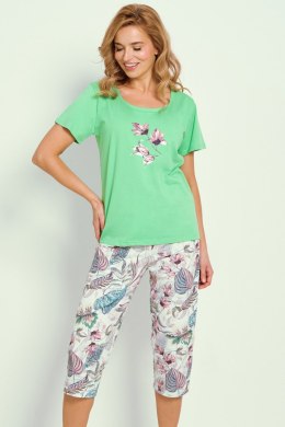 3344 PIŻAMA DAMSKA LIA S-XL - ZIELONY, XL TARO