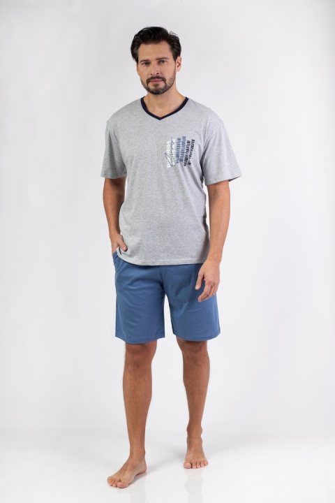 477 PIŻAMA MĘSKA W/25 - JASNY MELANŻ, XL, 2 REGINA 477 PIŻAMA MĘSKA W/25 - JASNY MELANŻ, XL, 2 REGINA