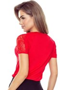 CYRYLA BLUZKA PLUS - CZERWONY, 3XL ELDAR