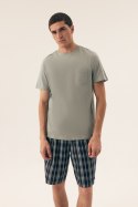 PIŻAMA MĘSKA DEXTER 42617 SS25 - OLIWKOWY, 2XL, 07X HENDERSON