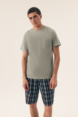 PIŻAMA MĘSKA DEXTER 42617 SS25 - OLIWKOWY, 3XL, 07X HENDERSON