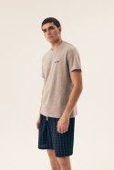 PIŻAMA MĘSKA DORM 42618 SS25 - GRANAT-SZARY, 3XL HENDERSON