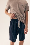 PIŻAMA MĘSKA DORM 42618 SS25 - GRANAT-SZARY, 3XL HENDERSON
