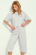 3334 PIŻAMA DAMSKA HARPER S-XL - SZARY, XL TARO