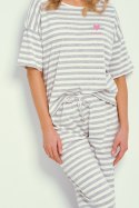 3334 PIŻAMA DAMSKA HARPER S-XL - SZARY, S TARO