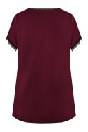 BLUZKA MARGOT GŁADKA PG 71 - BURGUND, XL NIPPLEX