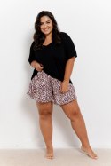 3360 PIŻAMA DAMSKA ESTI 2XL-3XL - CZARNY, 3XL TARO