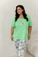 3372 PIŻAMA DAMSKA LIA 2XL-3XL - ZIELONY, 2XL TARO