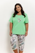 3372 PIŻAMA DAMSKA LIA 2XL-3XL - ZIELONY, 3XL TARO