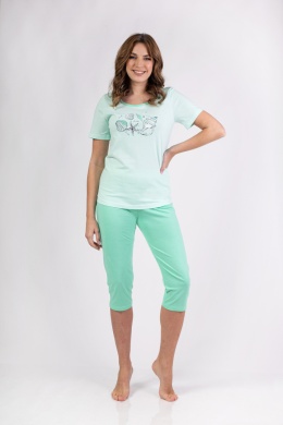 688 PIŻAMA DAMSKA BIG W/25 - ZIELEŃ, 3XL, 3 REGINA