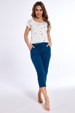 PIŻAMA DAMSKA KR 055/305 HEART BIG - ECRU, 5XL CORNETTE
