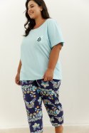 3366 PIŻAMA DAMSKA KRISTEN 2XL-3XL - TURKUS, 2XL, 1 TARO