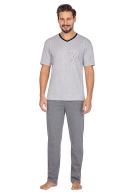 456 PIŻAMA MĘSKA BIG W/25 - JASNY MELANŻ, 2XL, 2 REGINA