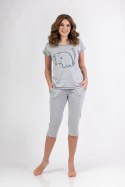 686 PIŻAMA DAMSKA BIG W/25 - JASNY MELANŻ, 2XL, 3 REGINA