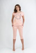 686 PIŻAMA DAMSKA BIG W/25 - MORELOWY, 2XL, 2 REGINA