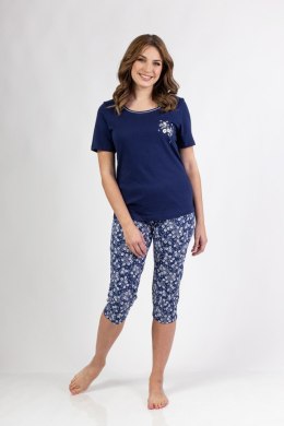 691 PIŻAMA DAMSKA BIG W/25 - JASNY MELANŻ, 2XL, 3 REGINA