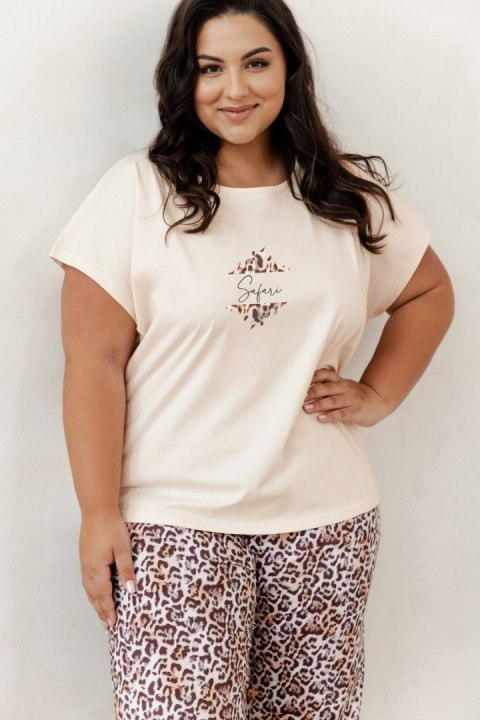 3362 PIŻAMA DAMSKA CHRISSY 2XL-3XL - BEŻ, 2XL TARO 3362 PIŻAMA DAMSKA CHRISSY 2XL-3XL - BEŻ, 2XL TARO