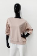 BLUZA AŻUR - SZAŁWIA, L OFF PINK