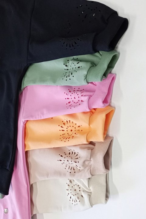 BLUZA AŻUR - SZAŁWIA, L OFF PINK BLUZA AŻUR - SZAŁWIA, L OFF PINK