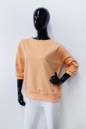 BLUZA AŻUR - SZAŁWIA, M OFF PINK