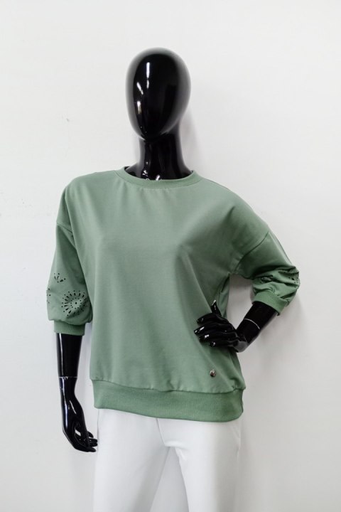 BLUZA AŻUR - SZAŁWIA, M OFF PINK BLUZA AŻUR - SZAŁWIA, M OFF PINK