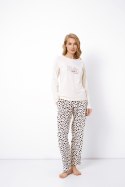 PIŻAMA DAMSKA GINGER LONG - CREAM, XL ARUELLE