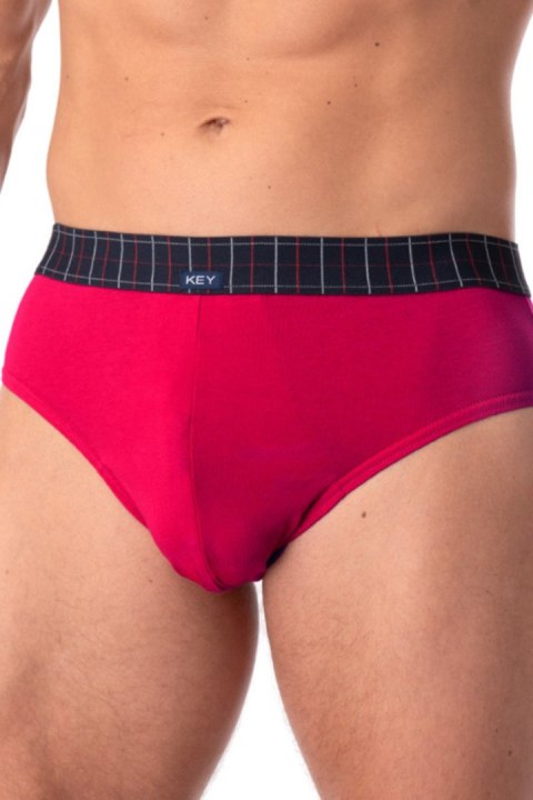 SLIPY MĘSKIE MPP 408 A25 - CZERWONY-GRANATOWY, M KEY