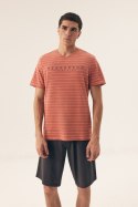 PIŻAMA MĘSKA DELI 42635 SS25 - ORANGE-GRAFIT, M, 28X HENDERSON