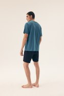 PIŻAMA MĘSKA SUN 42600 SS25 - ZIELONY-GRANAT, XL, 56X HENDERSON