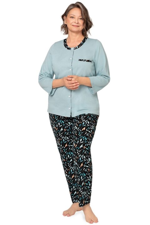 262 PIŻAMA DAMSKA OLGA II - TURKUSOWY, 2XL, 21 MARTEL 262 PIŻAMA DAMSKA OLGA II - TURKUSOWY, 2XL, 21 MARTEL