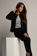 BLEZER EVELIN - CZARNY, S OFF PINK