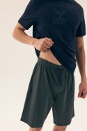 PIŻAMA MĘSKA DREAMER 42632 SS25 - GRANAT-BEŻ, 3XL, 02X HENDERSON