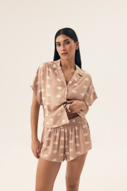 PIŻAMA DAMSKA 42645 NUBES SS25 - PIASKOWY, L HENDERSON LADIES