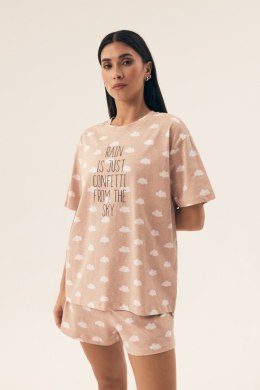 PIŻAMA DAMSKA 42647 NUBES SS25 - PIASKOWY, XL HENDERSON LADIES