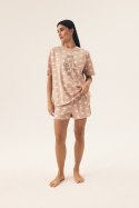 PIŻAMA DAMSKA 42647 NUBES SS25 - PIASKOWY, XL HENDERSON LADIES