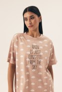 PIŻAMA DAMSKA 42647 NUBES SS25 - PIASKOWY, XL HENDERSON LADIES