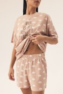 PIŻAMA DAMSKA 42647 NUBES SS25 - PIASKOWY, XL HENDERSON LADIES