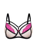 BIUSTONOSZ DEZIRO 19025 PINK - CZARNO-RÓŻOWY, 85K MEDIOLANO