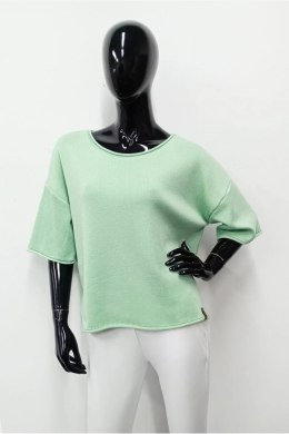 SWETER NILDA - BEŻOWY, OVERSIZE OFF PINK