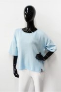 SWETER NILDA - PISTACJA, OVERSIZE OFF PINK