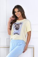 BLUZKA FRANCISCA OFF PINK - JASNY BEŻ, XL OFF PINK
