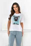 BLUZKA FRANCISCA OFF PINK - KREMOWY, XL OFF PINK