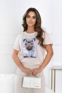 BLUZKA FRANCISCA OFF PINK - KREMOWY, M OFF PINK