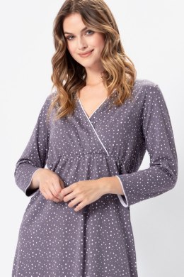 KOSZULA DAMSKA MEGI 1387 - SZARA PERŁA, 2XL LEVEZA
