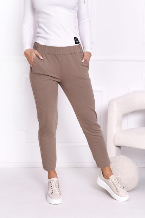 SPODNIE DRESOWE MARY - CAPPUCCINO, XL OFF PINK SPODNIE DRESOWE MARY - CAPPUCCINO, XL OFF PINK