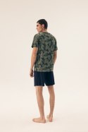 PIŻAMA MĘSKA SOUTH 42599 SS25 - ZIELONY-GRANAT, 2XL HENDERSON