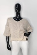 SWETER ENORA - JASNY RÓŻ, OVERSIZE OFF PINK
