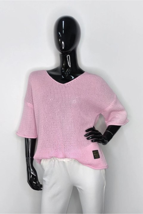 SWETER ENORA - JASNY RÓŻ, OVERSIZE OFF PINK SWETER ENORA - JASNY RÓŻ, OVERSIZE OFF PINK