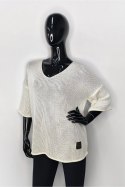 SWETER ENORA - JASNY RÓŻ, OVERSIZE OFF PINK