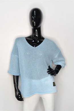 SWETER ENORA - KORAL FLUO, OVERSIZE OFF PINK